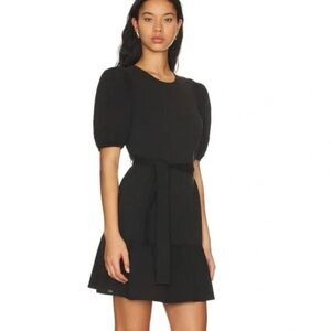 Nation LTD Evangeline Belted Mini Dress Black Size M Minimalist LBD